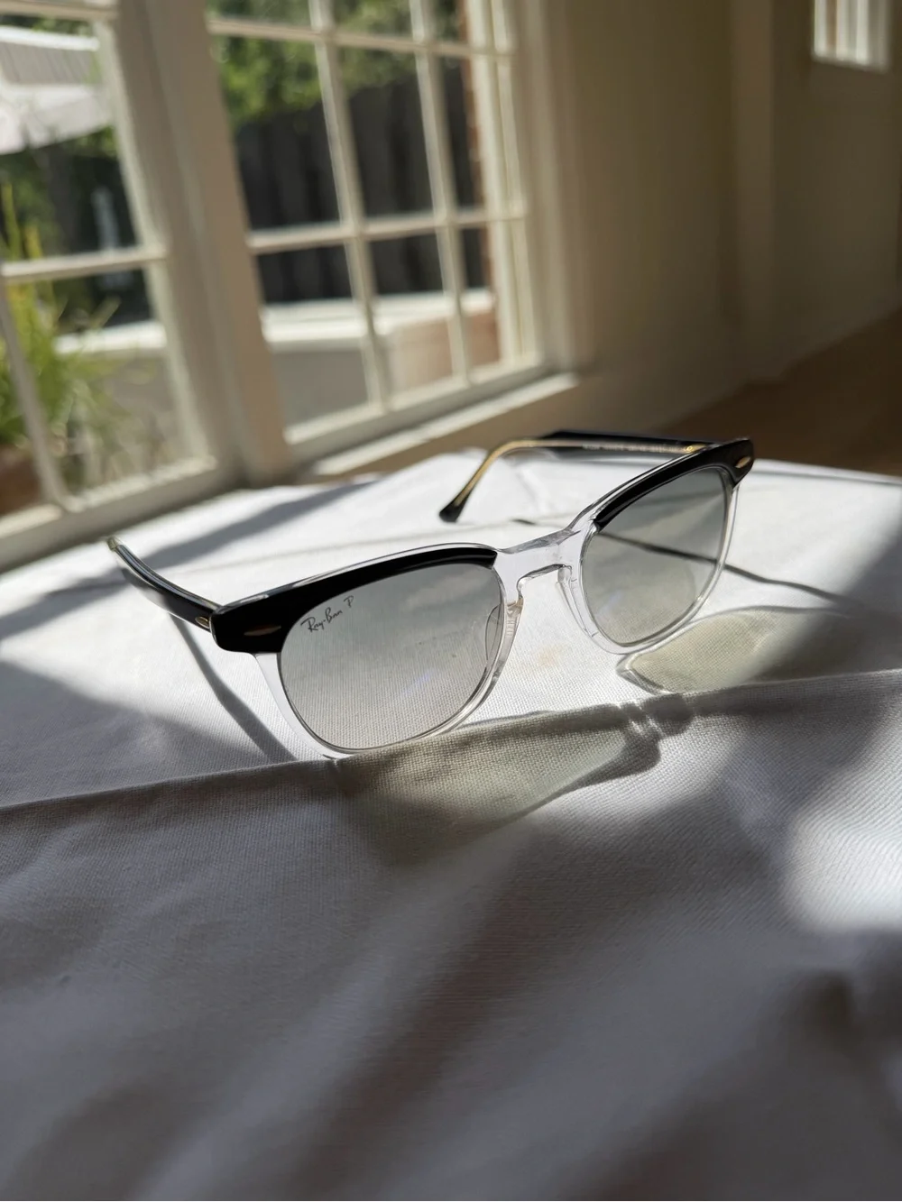Ray-Ban Hawkeye RB2298 Black & Clear Frame Sunglasses